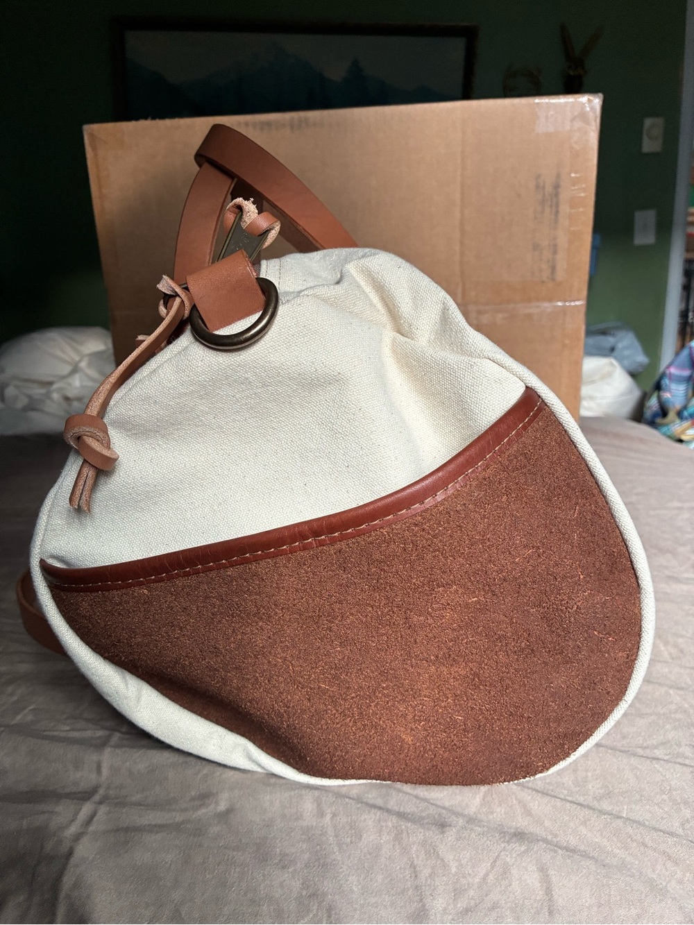 Filson workshop barrel duffel bag NWT
